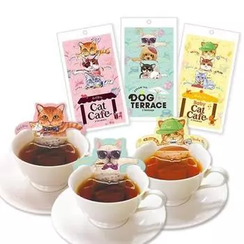 Японский зеленый чай Center Cat Cafe Earl Grey Rooibos Tea Assam Tea Packed Black Tea 3 вида по 1 шт. по 2 грамма (х 9)