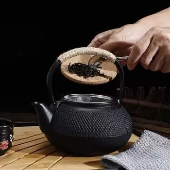 Японский железный чайник с заварником из нержавеющей стали, чугунный чайник для кипячения воды, улун WF1027