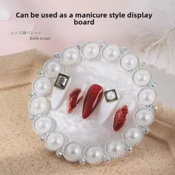 Японский жемчужный нейл-арт палитра смолы дисплей инструмент