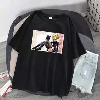 Японское аниме DEATH Note футболки Misa AUnisexe с принтом унисекс женская уличная одежда с коротким рукавом Harajuku повседневные футболки большого размера 2XL