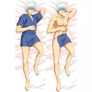 Японское аниме GINTAMA Sakata Gintoki Dakimakura, крутая наволочка для мальчика, обнимающая наволочка для тела, длинная наволочка, подарок 34x100cm Peach Skin