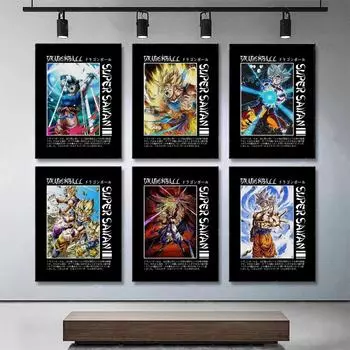 Японское аниме картина маслом подарок на день рождения стикер стены современная гостиная изображение персонажа из мультфильма 21cm30cm NoFrame