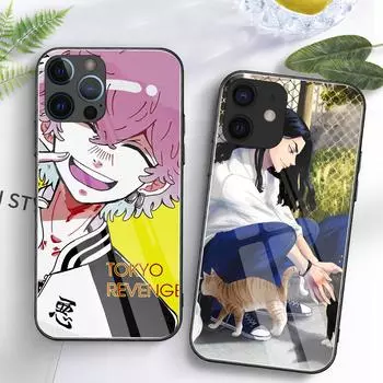 Японское аниме Манга Токио Мстители для IPhone 6 6s 7 8 14 Plus X Xs Max Xr 11 12 13 14 Pro Max Se чехол для телефона из закаленного стекла iPhone 6 6s