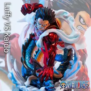 Японское аниме One Piece Wano Country Monkey D Luffy VS Kaido Dragon Fighting PVC Фигурка GK Collection Модель Игрушки Подарок разноцветный