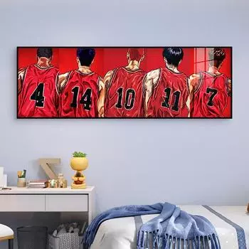 Японское аниме Slam Dunk, анимационные постеры с персонажами, домашний декор для гостиной, декоративный принт, холст, настенные художественные картины, фотографии 20*40cm