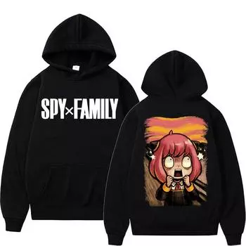 Японское аниме Spy X Family Anya Forger Толстовка с графическим принтом Harajuku Уличная одежда унисекс Женская одежда Unisexga Толстовка большого размера L