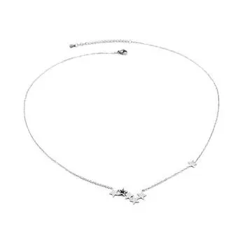 Японское и корейское свежее натуральное ожерелье с пятиконечной звездой, легкая роскошная высококачественная геометрическая звездная ключичная цепочка, простая для девочек