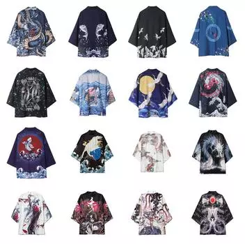 Японское кимоно в стиле ретро с принтом журавля, тонкое пальто, костюм хаори ханьфу, мужской летний костюм в китайском стиле, новый костюм Тан, даосский халат L