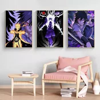 Японское классическое аниме Натуто Учиха Саске настенное украшение высокого качества художественные подарки для детей плакат домашние комиксы фотографии 21cm30cm NoFrame