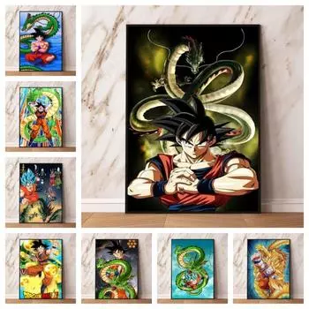 Японское классическое аниме Seven Dragon Ball Sun Wukong, подарок для арт-студии, детская экшн-кукла с принтом 21cm30cm NoFrame