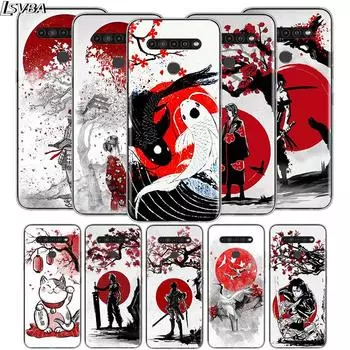 Японское красное солнце аниме для LG V60 V50S V50 G8X G8S G8 G7 ThinQ 5G K61 K51S K41S K30 K20 Q60 Q9 Мягкий чехол для телефона LG K20 2019