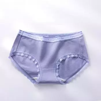 Японское кружевное нижнее белье для девочек, минималистское дышащее нижнее белье со средней посадкой, треугольное M