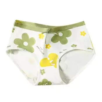 Японское модное женское хлопковое нижнее белье с принтом, треугольные брюки, милое дышащее нижнее белье без следов M
