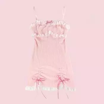 Японское платье Kawaill Lolita, женское розовое вечерние мини-платье с бантом, женская принцесса, корейский модный комплект из 2 предметов, весна 2024 S синий