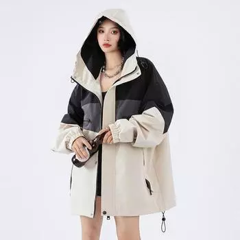 Японское свободное пальто с капюшоном, тонкая твердая мужская и женская модная брендовая уличная походная куртка S