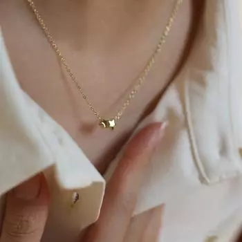 Японское трехмерное ожерелье XINGX из стерлингового серебра S925, женское, легкое, роскошное, размер Collision Pentagram Clavicle Chain 925