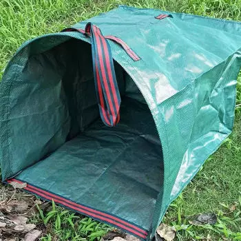 Yard Waste Bag Dustpan Collect Debris Leaves Grass Clippings Recycling Bin Trash Can 270L