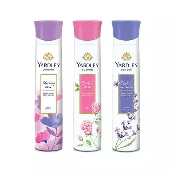 Yardley London Освежающие дезодоранты для тела, упаковка из 3 шт.