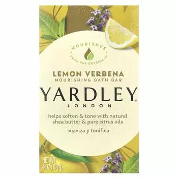 Yardley London, Питательное мыло для ванны, лимонная вербена, 4 унции (113 г)