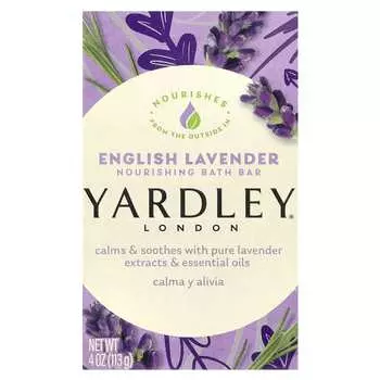 Yardley London, Питательное мыло для ванны, английская лаванда, 4 унции (113 г)