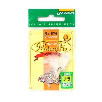 Яри Джеспа М. 676 Крючки Mebaru Fly Hook 3 шт. в упаковке Белый Размер 8 (2019)