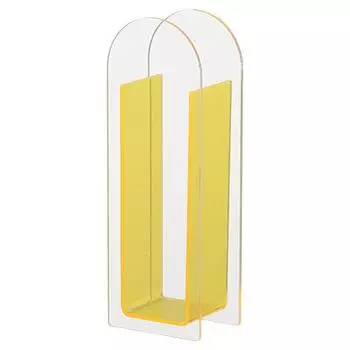 Яркая акриловая ваза в скандинавском стиле, цветная ваза для цветов, полупрозрачный цветочный контейнер, домашний декор