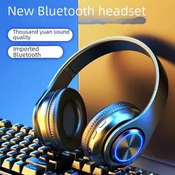 Яркая Bluetooth-гарнитура с мощными басами — беспроводные спортивные и игровые наушники Non-luminous version чёрный/красный
