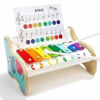 Яркая цветная игрушка Doremi Glockenspiel Xylophone 120407 Оригинальный продукт Fazo s