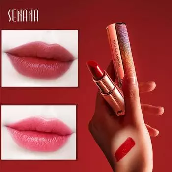 Яркая губная помада «Звездное очарование», которую нелегко окунуть в чашку, нелегко выцветать. Уход за губами. Помада 1#