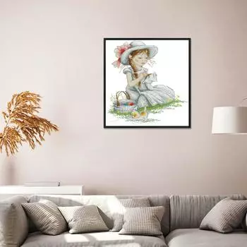 Яркая картина вышитая крестиком 14CT штампованная хлопковая нить рукоделие C472