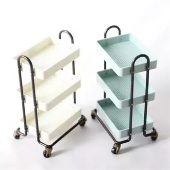 Яркая новинка, гениальная легкая миниатюрная книжная полка для кукольного домика, обеденная тележка белый