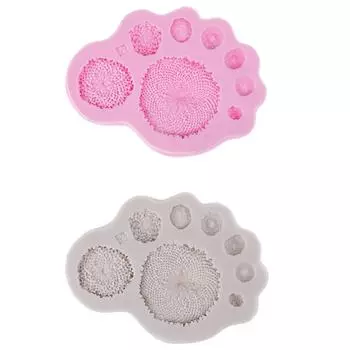 Яркая ромашка подсолнух тычинка силиконовая форма помадка форма инструмент для украшения торта светло-серый