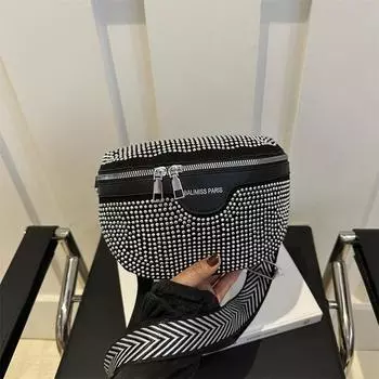 Яркая ромбовидная сумка, модная сумка через плечо, сумка через плечо, женская универсальная трендовая сумка подмышкой серебряный