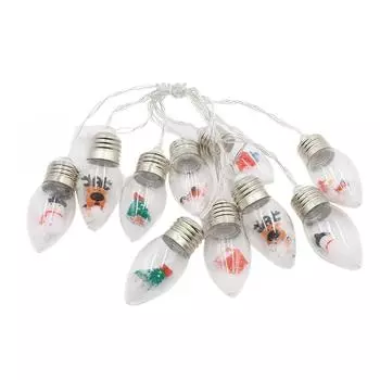 Яркая рождественская гирлянда из лампочек для внутреннего украшения, рождественские огни для помещений 6m40 lamp