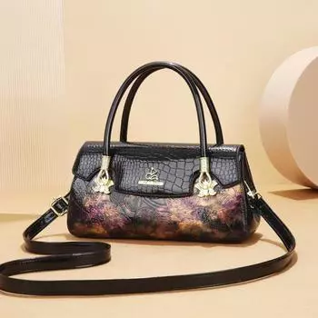 Яркая сумка через плечо с принтом лица для женщин, модная иностранная текстура высокого качества