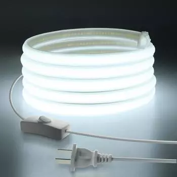 Яркая светодиодная лента COB 220 В, неоновый светильник, водонепроницаемая, 288 светодиодов/м, 5 м, 10 м, 15 м, 20 м, 25 м, 30 м, 35 м, светодиодная лента для освещения спальни и кухни 1m