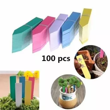 Яркие цвета, 100 шт., домашние бонсай, многоразовые водонепроницаемые вставки из ПВХ, земельные карты, садовые этикетки категорий