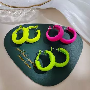 Яркие цвета акриловые серьги, летние модные женские серьги, цветные простые серьги-когти для девочек, милые серьги-цепочки цвета макарон