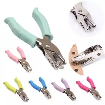 Яркие цвета, дырокол на одно отверстие с эргономичной силиконовой ручкой, компактный дырокол для бумаги для детей и взрослых, офисные принадлежности жёлтый/зелёный