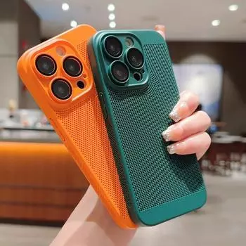 Яркие цвета, летняя дышащая сетка, рассеивающая тепло для iPhone 14 13 12 11 Pro Max, мягкий силиконовый защитный чехол для объектива камеры For iPhone 14
