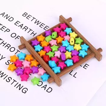 Яркие цвета, ручной работы из бисера, цветок, звезда, клубника, свободные бусины, бусины с буквами и отверстием для подвески, сделай сам, материал для изготовления ювелирных изделий ручной работы Geometry 11mm 30Pcs