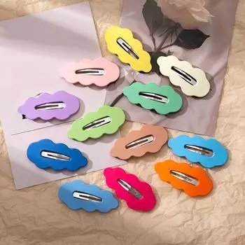 Яркие цвета Волнистые облака Милые заколки для волос Симпатичная челка Заколки с ломтиками по бокам Волосы на затылке Карты для волос 6pcs