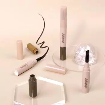 Яркие глаза Подводка для глаз Кремовая подводка для глаз Жидкая подводка для глаз Карандаш Водостойкая Не удаляет цвет Не легко размазать Черный Коричневый