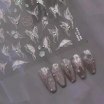 Яркие хрустальные наклейки для ногтей с бабочками. Изготовление своими руками креативных декоративных наклеек.
