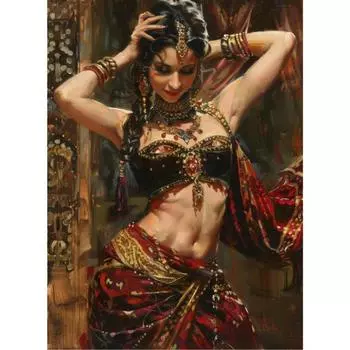 Яркие Экзотические Страсти Этнические Танцы Художественные Постеры Печать на Холсте Масляная Живопись Гостиная Спальня Стены Украшение Дома Без Рамы 21cm30cm NoFrame