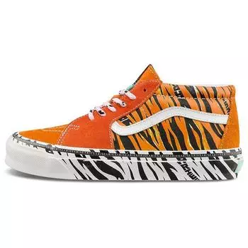 Яркие кроссовки унисекс Vans Aries x OG Sk8-Mid LX Tiger Оранжевые VN0A4BVC9WW 38