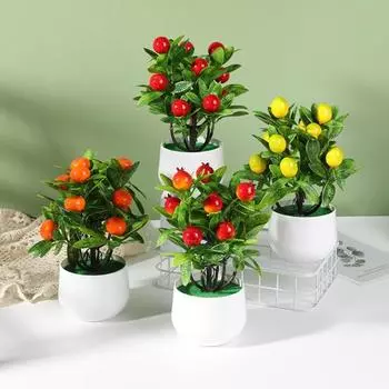 Яркие ложные фрукты, растение в горшке, устойчивое к атмосферным воздействиям, прозрачные вены, сделай сам Strawberry