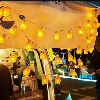 Яркие светодиодные украшения в виде бананов в стиле Рима, гирлянды для вечеринок в помещении, гирлянды на батарейках и USB-накопителях, занавески 1004 1.5m 10 leds USB жёлтый