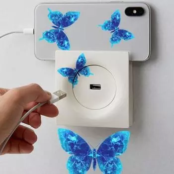 Яркие светящиеся наклейки-бабочки, водонепроницаемые, прочные, настенные, украшения для дома Butterfly