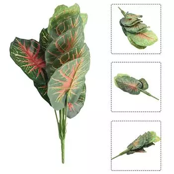 Яркие зеленые садовые растения в скандинавском стиле, украшение для дома, искусственный лист 58 см #3